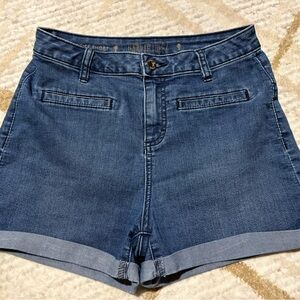 Jennifer Lopez High Rise Denim Jean Shorts